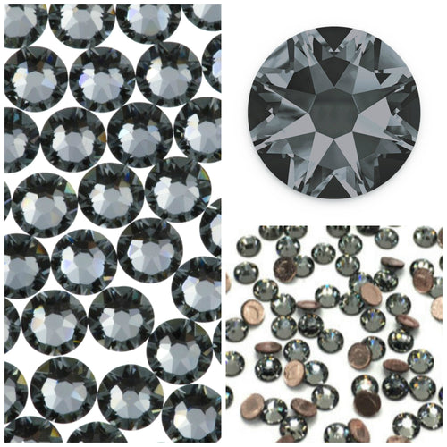 Swarovski Hotfix Flatbacks: Silver Night (Grey) - Glitz It