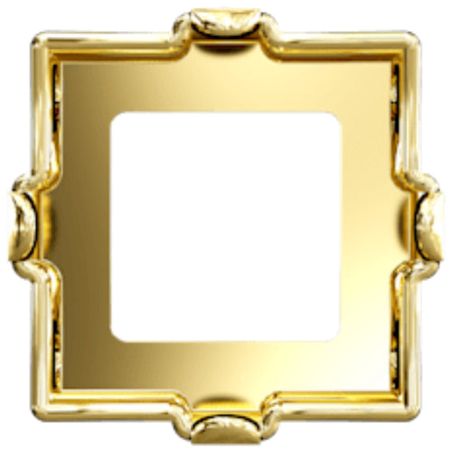 Swarovski® Xilion Square Fancy Stone Setting: Article 4428/S Gold Plated - Glitz It