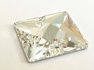 Swarovski® Sew On Crystals: Square 3240 Clear - Glitz It