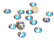 Swarovski Tanzanite Shimmer Crystals Mixed Size Glue On Flatbacks Small to Medium - Glitz It