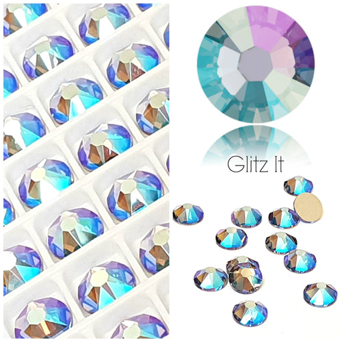 Swarovski Tanzanite Shimmer Crystals Glue On Flatbacks - Glitz It