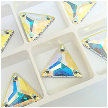 Swarovski® Sew On Crystals: Triangle 3270 AB - Glitz It