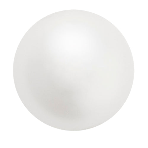 Preciosa®️ Glue On Cabochon Flatbacks : White Pearl Effect