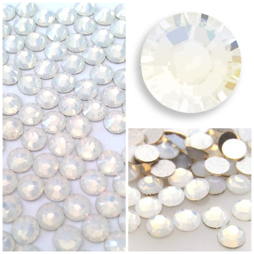 Swarovski White Opal Crystals Glue On Flatbacks - Glitz It
