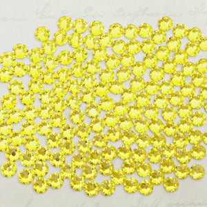 Swarovski Citrine Yellow Crystals Glue On Flatbacks - Glitz It