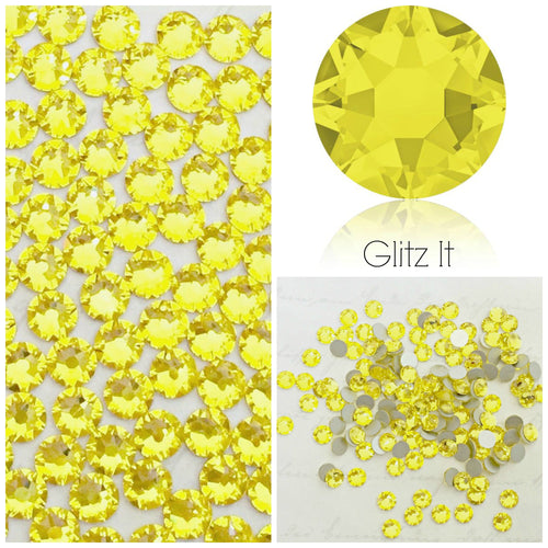 Swarovski Citrine Yellow Crystals Glue On Flatbacks - Glitz It