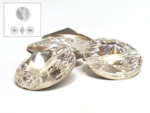 Swarovski® Crystal Buttons - Clear, Rivoli Article 3015 - Glitz It