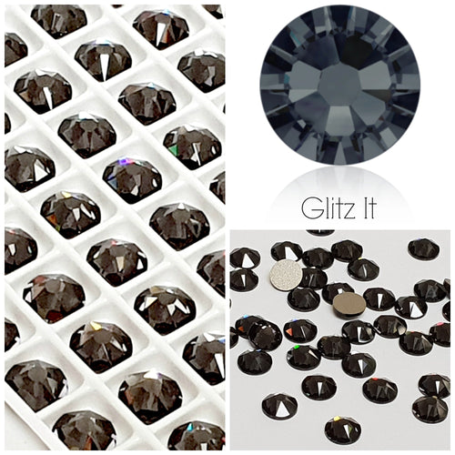 Swarovski Graphite Crystals Glue On Flatbacks - Glitz It