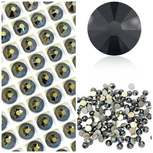 Swarovski Jet Hematite (Black) Crystals Glue On Flatbacks - Glitz It