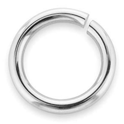 Sterling Silver Plated Open Jump Rings: 3mm-9mm - Glitz It