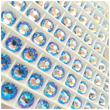 Swarovski Light Sapphire ShimmerCrystals Mixed Size Glue On Flatbacks Small to Medium
