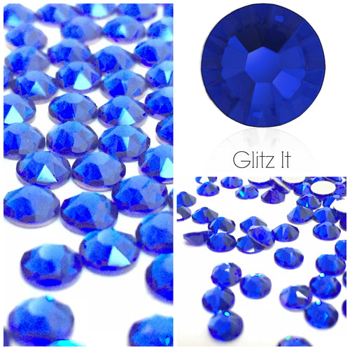 Swarovski Majestic Blue Crystals Glue On Flatbacks - Glitz It
