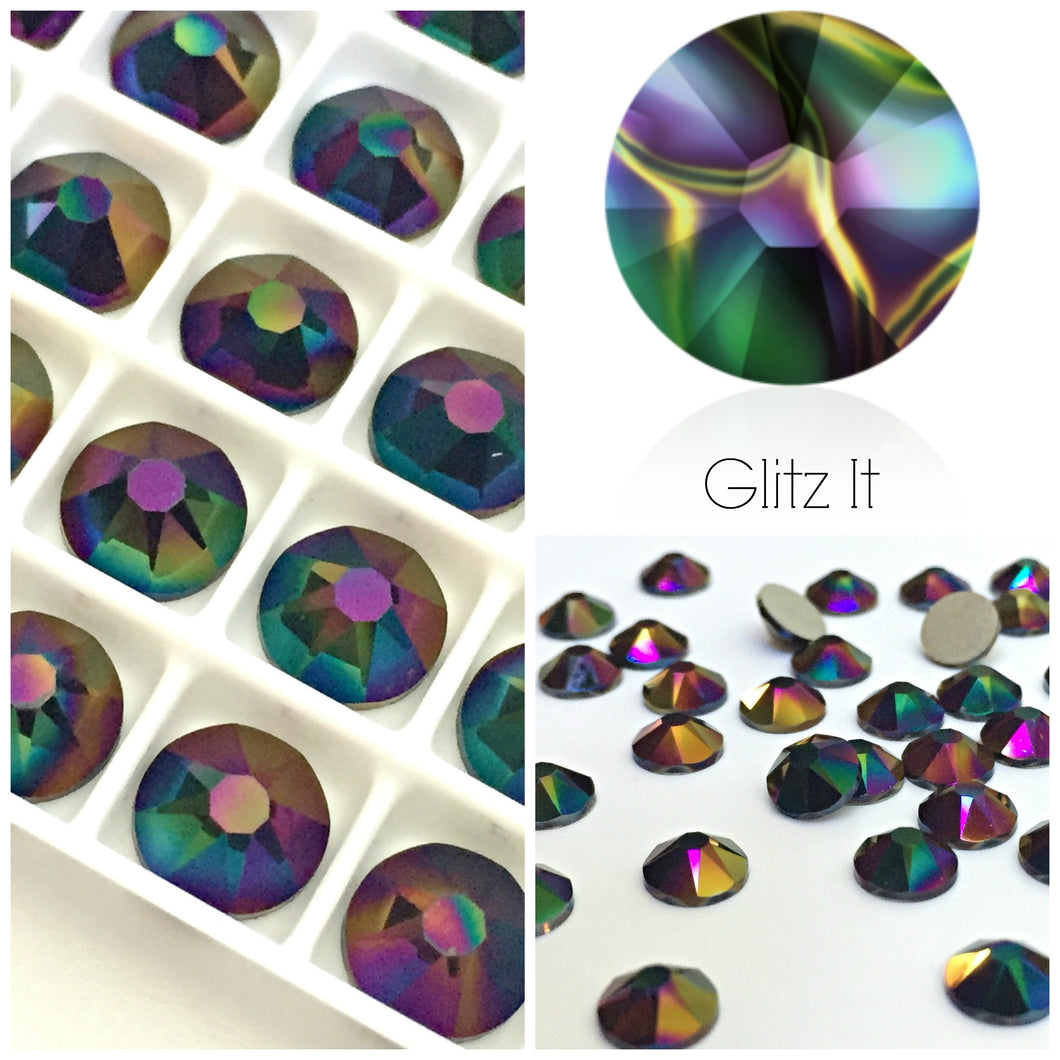 Swarovski® 2058 Small Pack Glue On Crystals: SS5 RAINBOW DARK - Glitz It