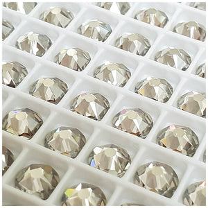 Swarovski Silver Shade Crystals Mixed Size Glue On Flatbacks Small to Medium