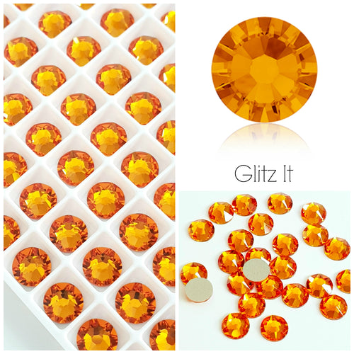 Swarovski Tangerine Crystals Glue On Flatbacks - Glitz It