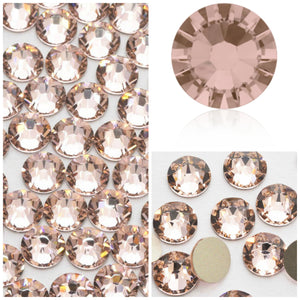 Swarovski Vintage Rose Crystals Mixed Size Glue On Flatbacks Small to Medium - Glitz It