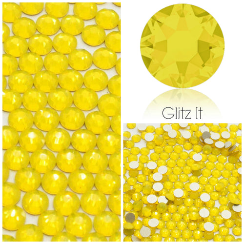 Swarovski® 2058 Small Pack Glue On Crystals: SS5 YELLOW OPAL - Glitz It