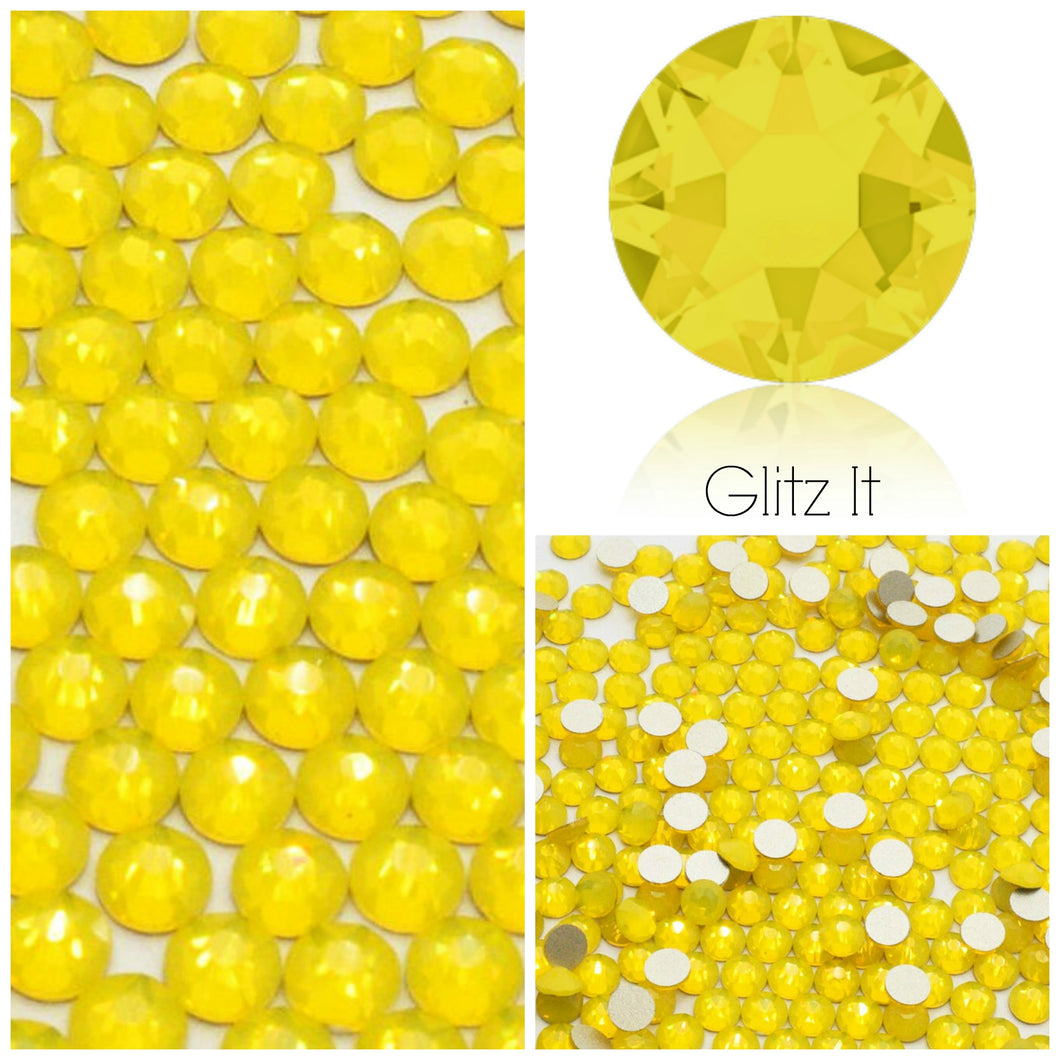 Swarovski® 2058 Small Pack Glue On Crystals: SS5 YELLOW OPAL - Glitz It